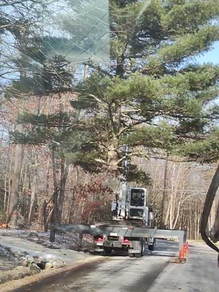 Timber Falls equipment at a documented project in Barrington, New Hampshire